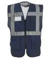 Gilet blu multitasche Safemax per Servizio di Sicurezza