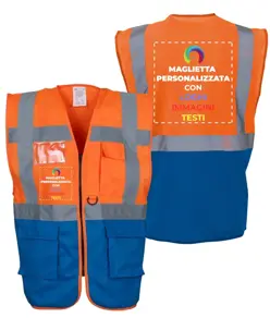 Gilet personalizzato con stampa frontale e sul retro