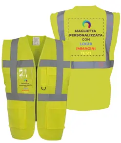 Gilet personalizzato con stampa frontale e sul retro