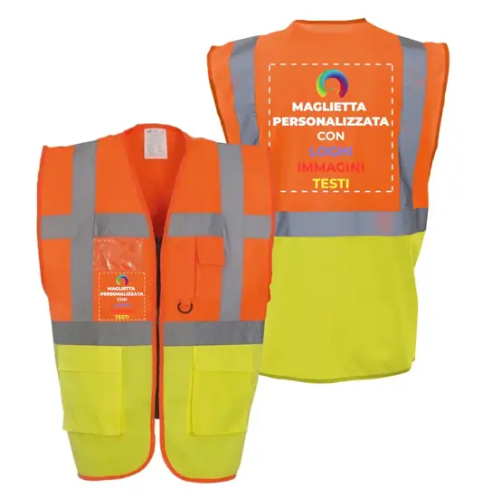 Gilet personalizzato con stampa frontale e sul retro