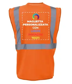 Gilet personalizzato con stampa sul retro