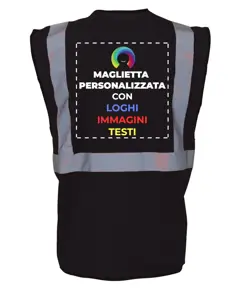 Gilet personalizzato con stampa sul retro