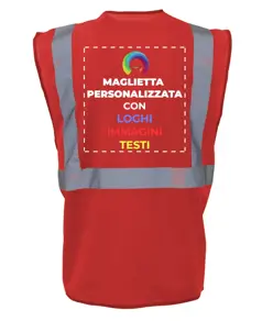 Gilet personalizzato con stampa sul retro