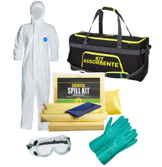 Kit prodotti assorbenti per liquidi chimici Safemax