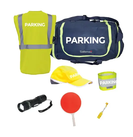 Kit Safemax con articoli per parcheggiatori