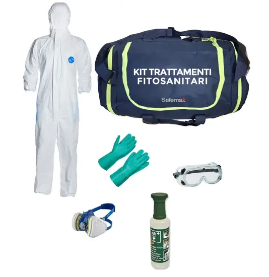 Kit Safemax con articoli per trattamenti fitosanitari