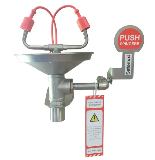 Lavaocchi di emergenza a muro in acciaio INOX Safemax