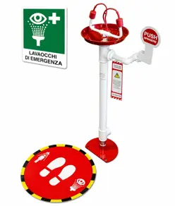 Lavaocchi di emergenza con piedistallo Safemax