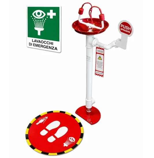 Lavaocchi di emergenza con piedistallo Safemax