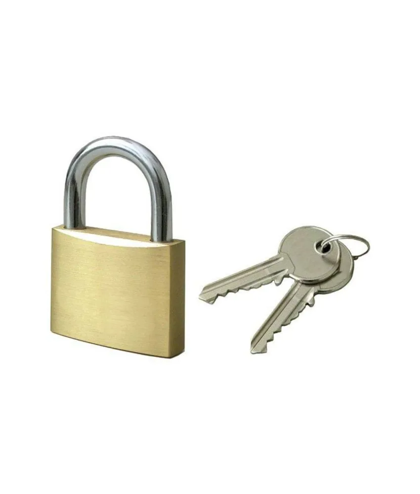 Lucchetto di sicurezza per paletti Safemax, per lucchettare bussola e paletto - in ottone
