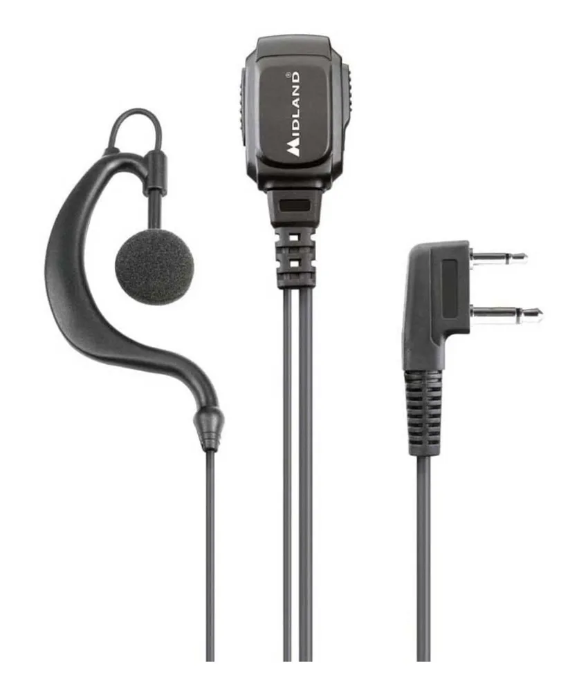 Microfono con monoauricolare Boom, cavo spiralato - interruttore VOX/PTT
