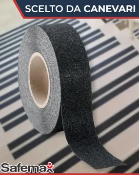 Nastro antiscivolo in PVC nero Safemax
