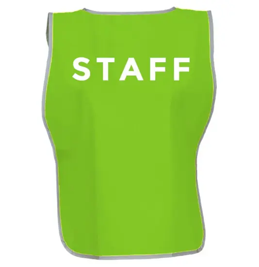 Pettorina alta visibilità Safemax con scritta STAFF