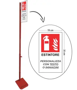 Piantana porta estintore elegante e robusta Safemax