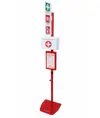 Piantana porta-estintore con coperta e cassetta pronto soccorso Safemax SafeHUB
