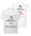 Polo personalizzata con stampa fronte e schiena