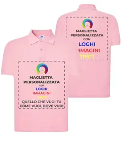 Polo personalizzata con stampa fronte e schiena