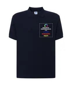 Polo personalizzata con stampa lato cuore