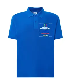 Polo personalizzata con stampa lato cuore