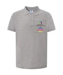 Polo personalizzata con stampa lato cuore