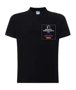 Polo personalizzata con stampa lato cuore
