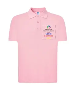 Polo personalizzata con stampa lato cuore