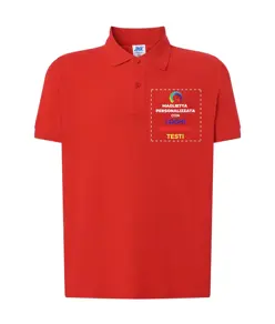 Polo personalizzata con stampa lato cuore