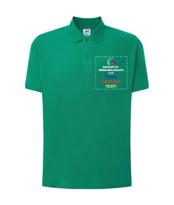 Polo personalizzata con stampa lato cuore