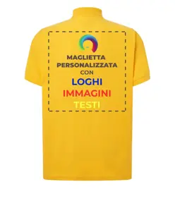 Polo personalizzata con stampa sul retro