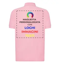 Polo personalizzata con stampa sul retro