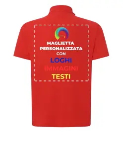 Polo personalizzata con stampa sul retro