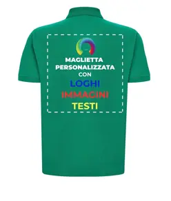 Polo personalizzata con stampa sul retro