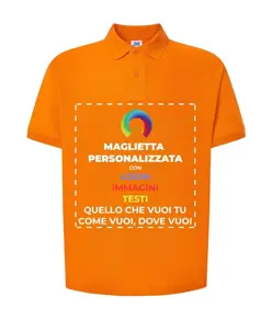 Polo personalizzata da uomo stampa fronte