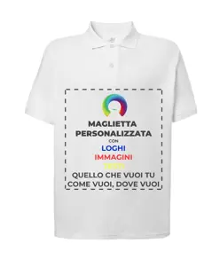 Polo personalizzata da uomo stampa fronte