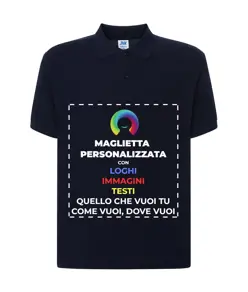 Polo personalizzata da uomo stampa fronte