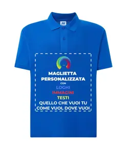 Polo personalizzata da uomo stampa fronte