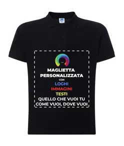 Polo personalizzata da uomo stampa fronte