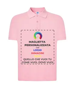 Polo personalizzata da uomo stampa fronte