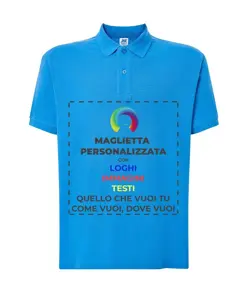 Polo personalizzata da uomo stampa fronte