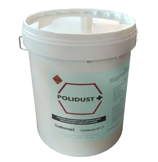 Polvere assorbente per sostanze chimiche e oleose Safemax Polidust+