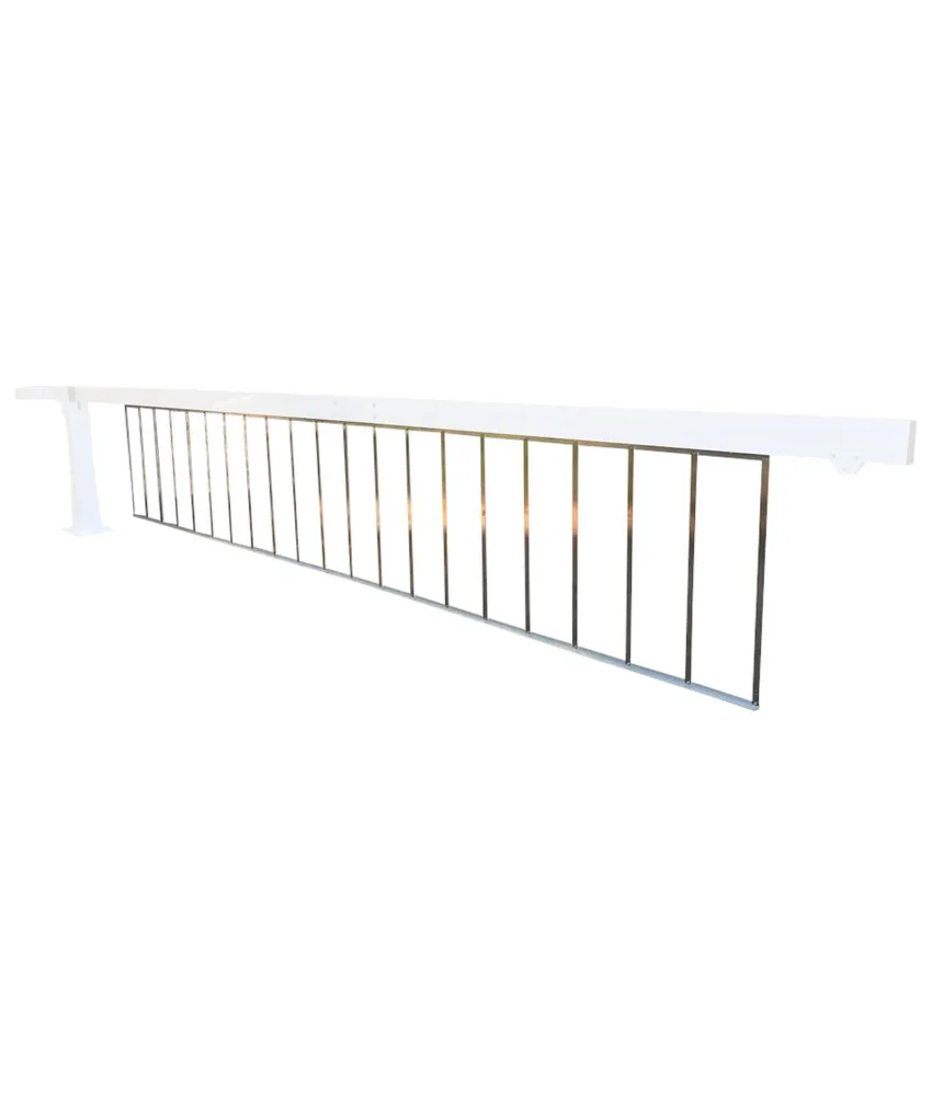 Rastrelliera per barriera manuale in ferro Safemax, varie lunghezze disponibili, in alluminio