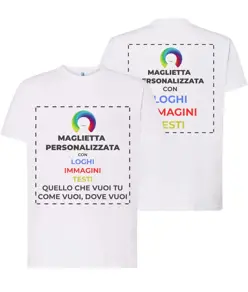 T-shirt personalizzata con stampa fronte e schiena