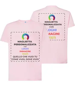 T-shirt personalizzata con stampa fronte e schiena