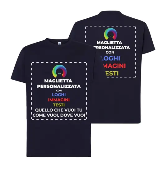 T-shirt personalizzata con stampa fronte e schiena