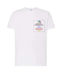T-shirt personalizzata con stampa lato cuore