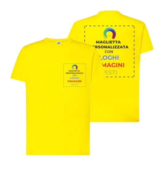 T-shirt personalizzata con stampa lato cuore e schiena