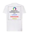 T-shirt personalizzata con stampa su schiena