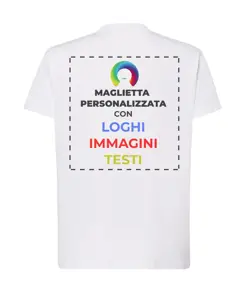 T-shirt personalizzata con stampa su schiena