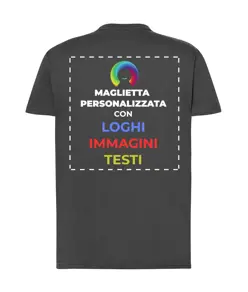 T-shirt personalizzata con stampa su schiena