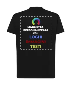 T-shirt personalizzata con stampa su schiena